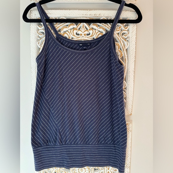 GAP Tops - ❤️‼️Sold‼️ Asymmetrical striped relaxed fit tank top